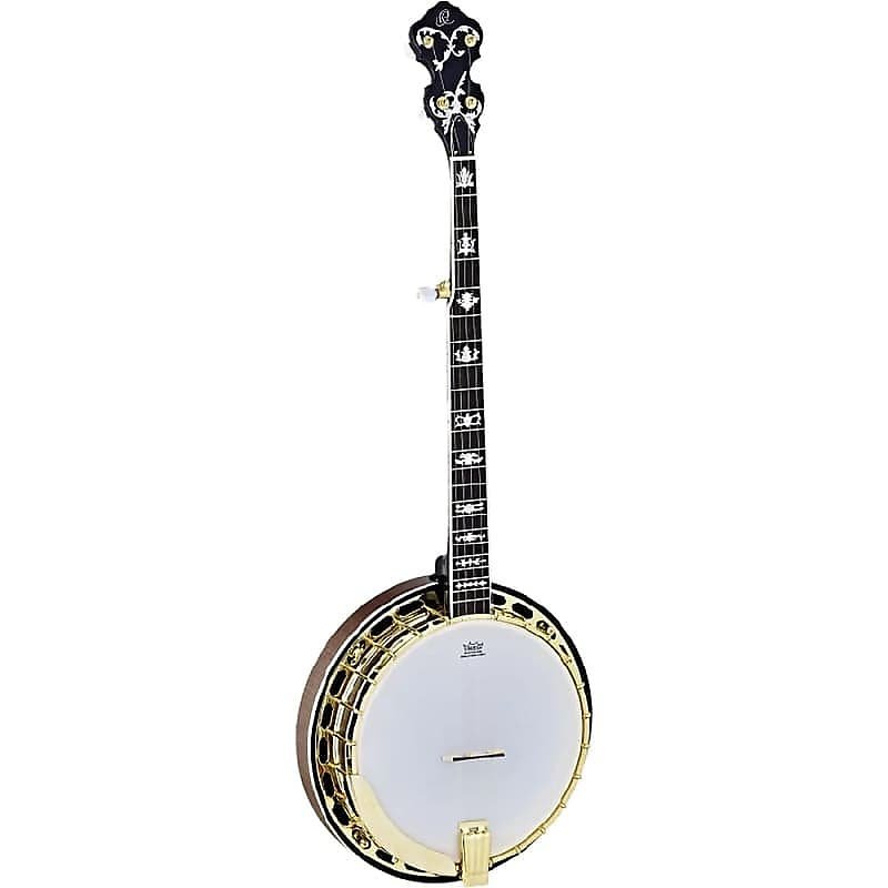Banjo de 5 cuerdas con funda de transporte Ortega Guitars OBJ950-FMA Falcon Series